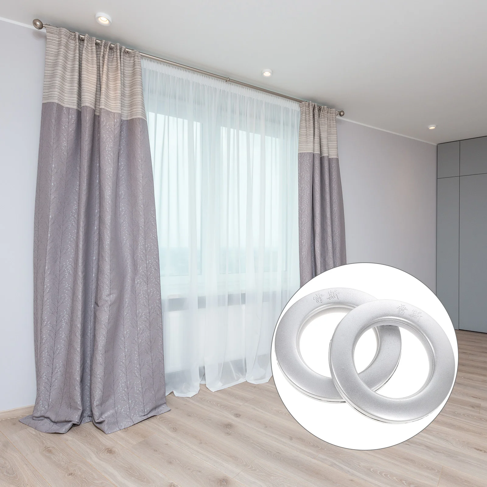 

Plastic Drapes Grommet Curtain Ring Roman Window Shades Inner Diameter Silencer