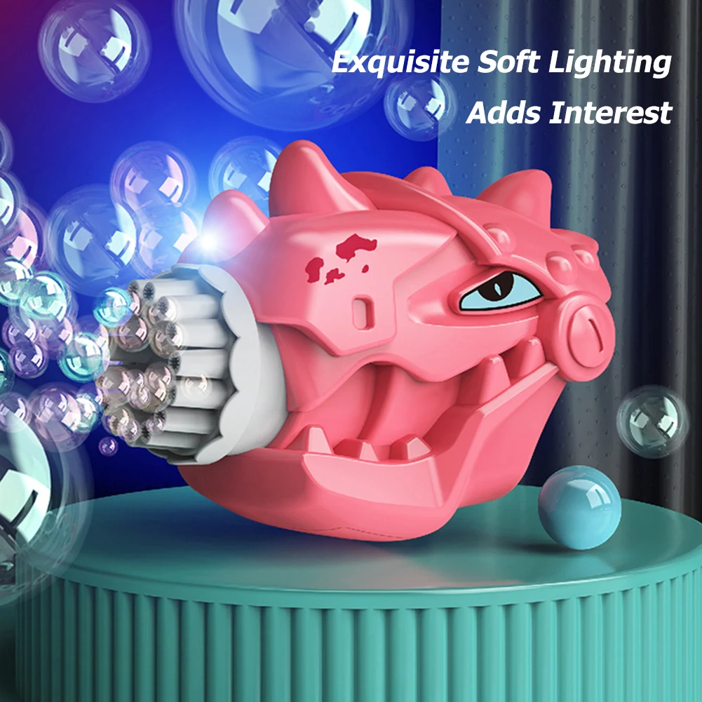 

Kids Electric Dinosaur Bubble Gun Lighting LED Flashing Soap Water Machine For Bathroom Outdoor Toys For Children