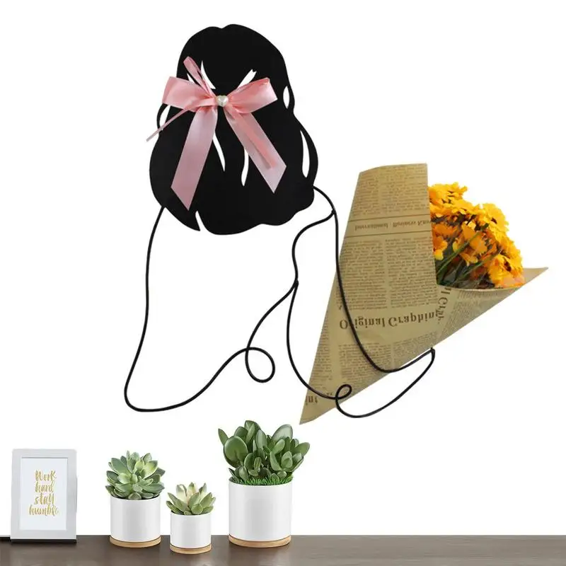 

Металлические настенные украшения, проволока, искусство, девушка, Настенный декор, знак, многоразовое украшение на стену, знак, девушка, металлические цветы, подвесные украшения для