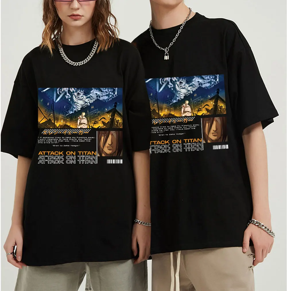 

Футболка унисекс с принтом аниме «атака на Титанов»