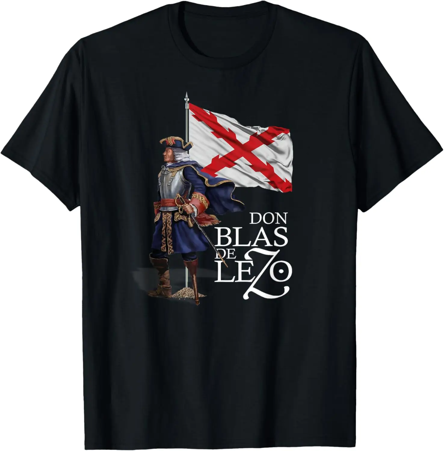 Blas de Lezo Cruz Borgoña Men T-Shirt Short Sleeve Casual 100% Cotton Shirt