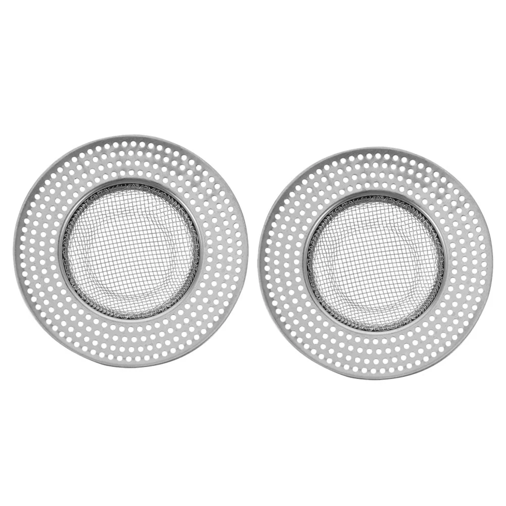 

2 Pcs Shower Drain Cover Kitchen Sink Strainer Stainless Bathroom Drain Stopper