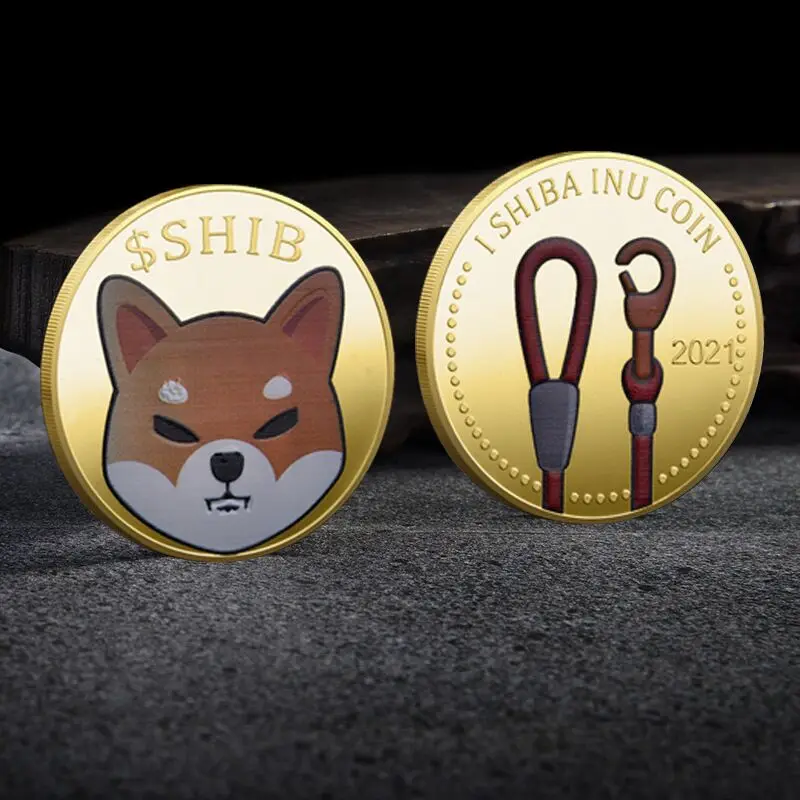 

2022 Shiba Coin (SHIB) Dogecoin Killer CRYPTO Metal Gold Plated Physical Shib Coin Shiba Doge Killer Commemorative Coins