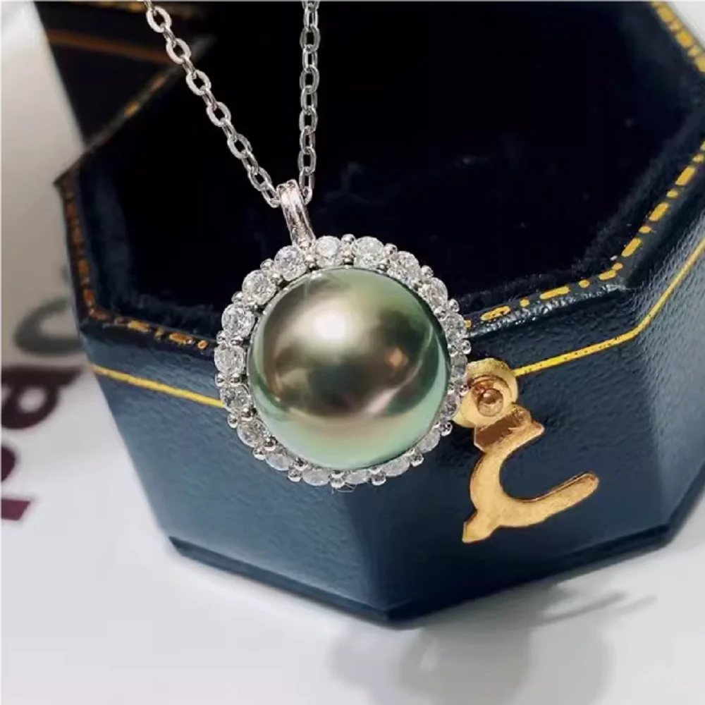 Классическая подсолнуховая круглая жемчужина AAA 10-11 мм фотосессия 925s