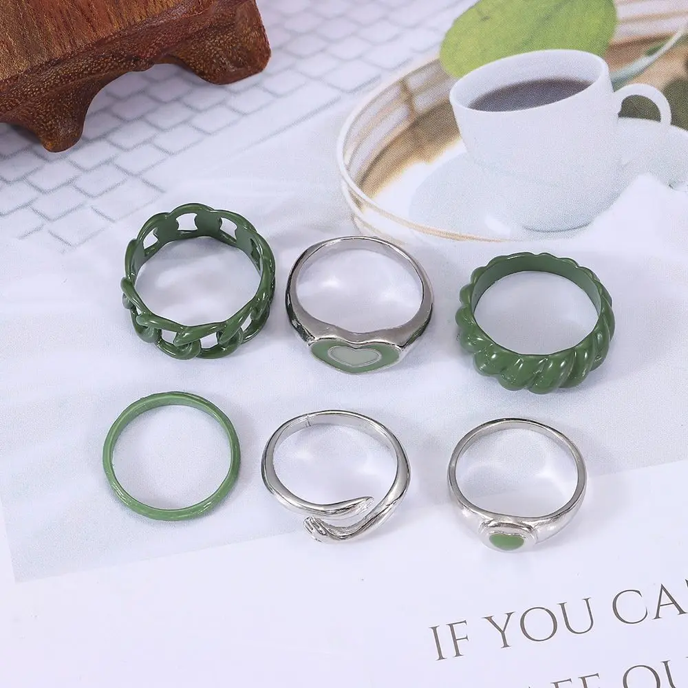 

Sweet Jewelry Crystal Fashion Vintage Ring Set Butterfly Heart