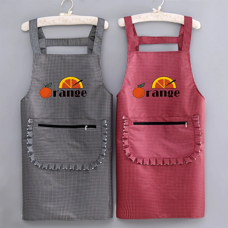 

New apron women's summer thin breathable new home kitchen waterproof and anti-fouling coveralls Japanese work clothes