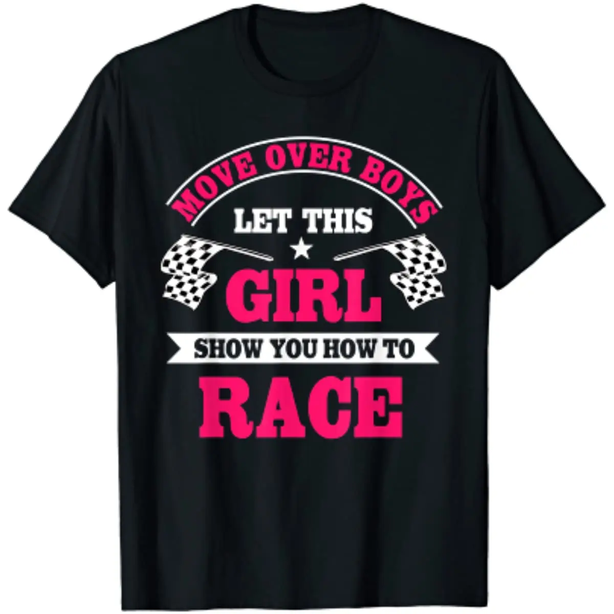 

Car Racing Checkered Flag Automobile Female Motor Racer T-Shirt Cotton Daily Four Seasons Tees Men Clothing T Shirt Streetwear