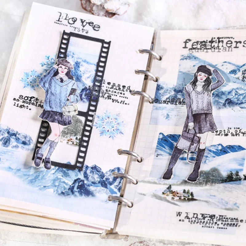 Mr. Paper Glacier Mountain Snow Theme Sticker Tape Decorative Scrapbook Notebook Phone Case Diary Stationery Stickers