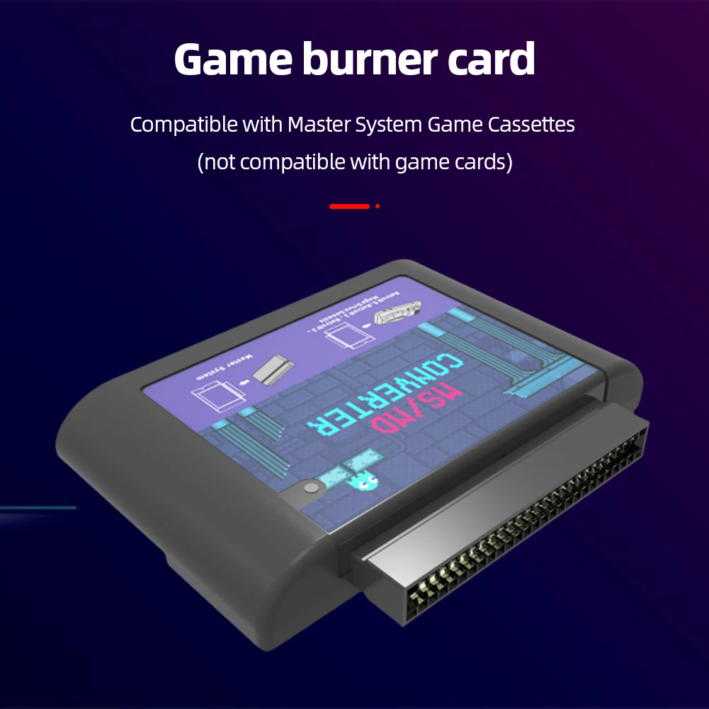 Игровой карточный конвертер MS в MD игровая видеокассета для SEGA Mega Drive основной