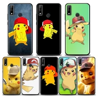 anime pikachu pokemon phone case for huawei y6 y7 y9 2019 y5p y6p y8s y8p y9a y7a mate 10 20 40 pro rs silicone case pikachu