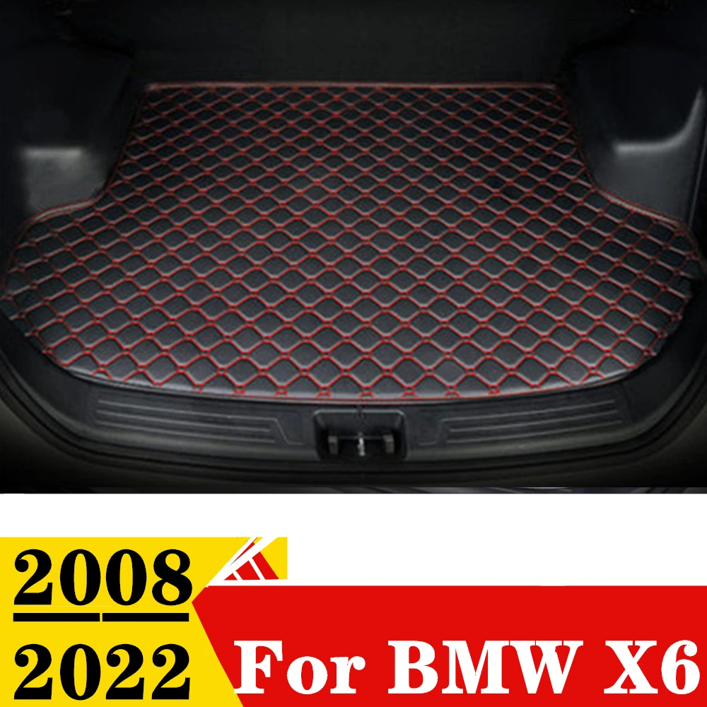 

Коврик для багажника автомобиля для BMW X6 2008 2009-2010, плоский боковой водонепроницаемый задний коврик для груза, коврик, автомобильные аксессуары, подкладка для багажника