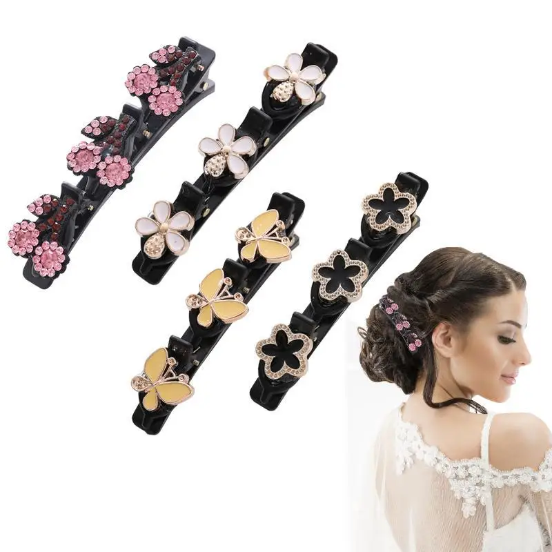 

4 шт., заколки для волос, с кристаллами