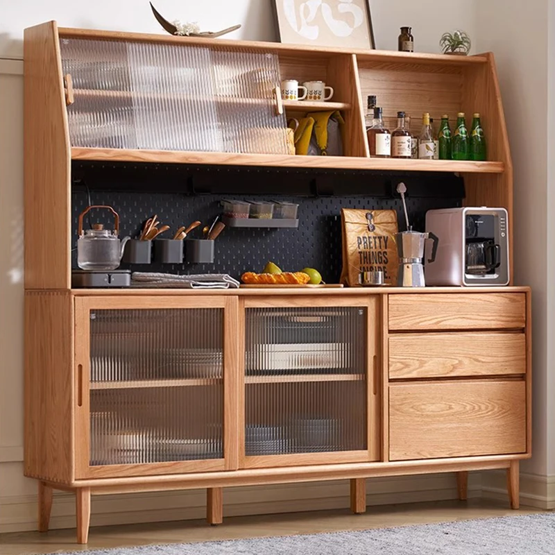 Роскошная мебель кофейный угловой шкаф интерьер полный кухонный хранение и