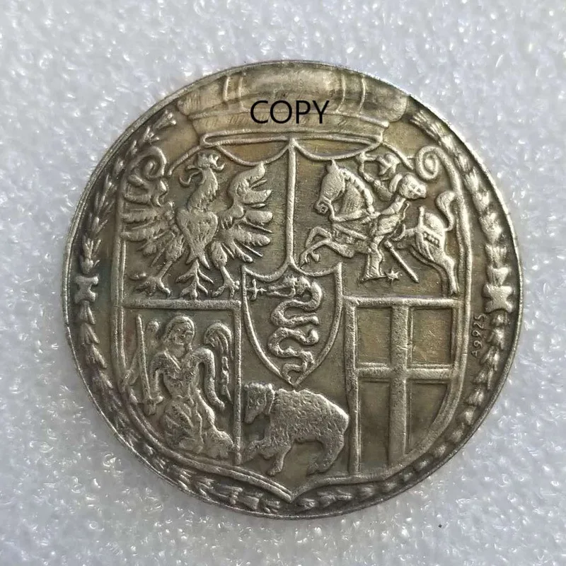 

Poland Russia 1564 Silver Plated Brass Commemorative Collectible Coin Gift Lucky Challenge Coin COPY COIN