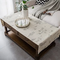 simple table cloth table cloth cotton linen living room tv cabinet dust cover multi purpose dust cover towel pocket design