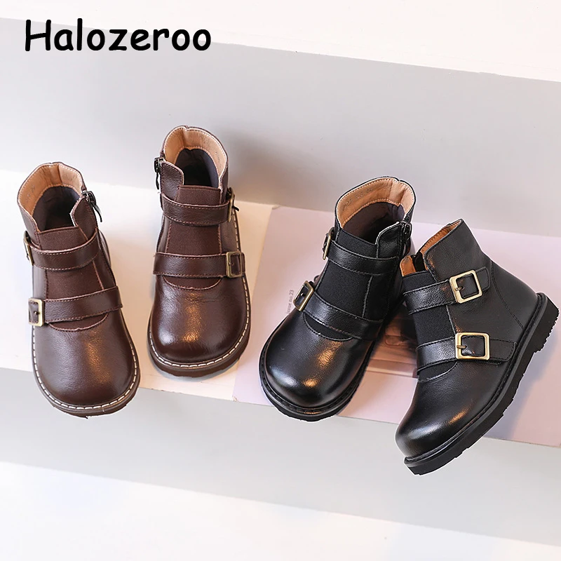 

Осенние новые модные детские ботинки, брендовая обувь для маленьких девочек, черные ботинки для малышей для верховой езды, детские ботинки из натуральной кожи, ботильоны для мальчиков