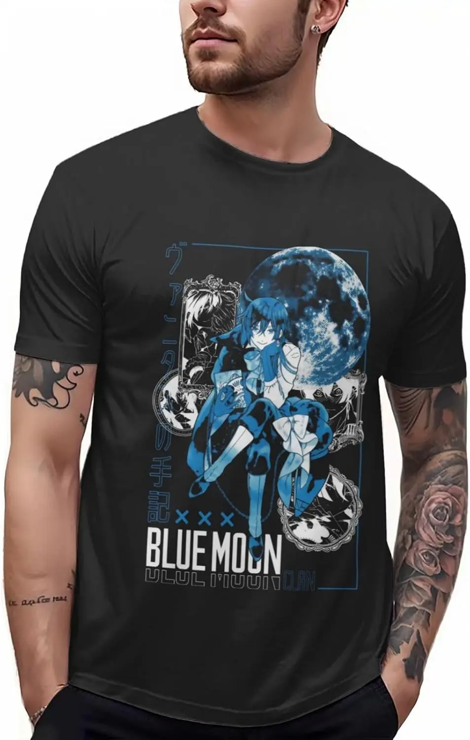 Мужская летняя футболка с круглым вырезом принтом