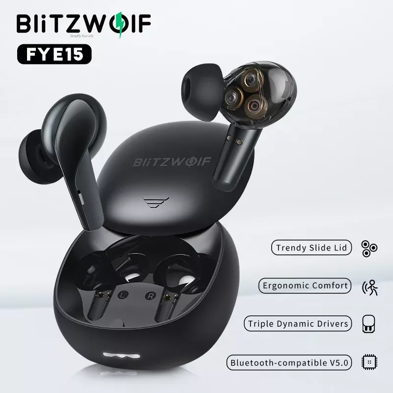 

Новинка 2023 [Тройная динамика] BlitzWolf BW-FYE15 наушники TWS bluetooth-совместимые наушники HiFi стерео Бас низкая задержка Smart Touch