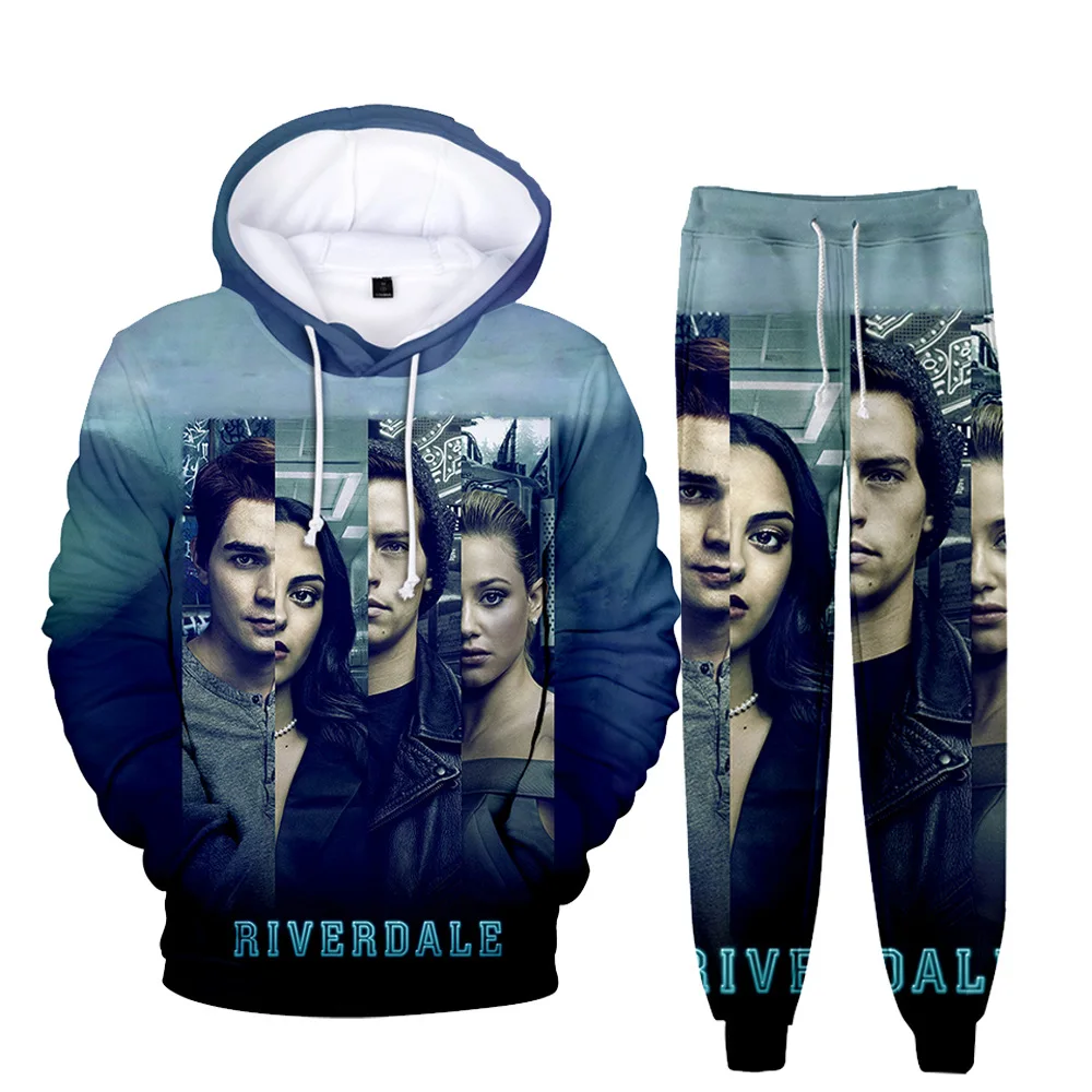 

Riverdale - Casual Hoodies for Men and Women, Children's Pullover, 3D Cartoon Print, Kawaii Children's Sweater Set