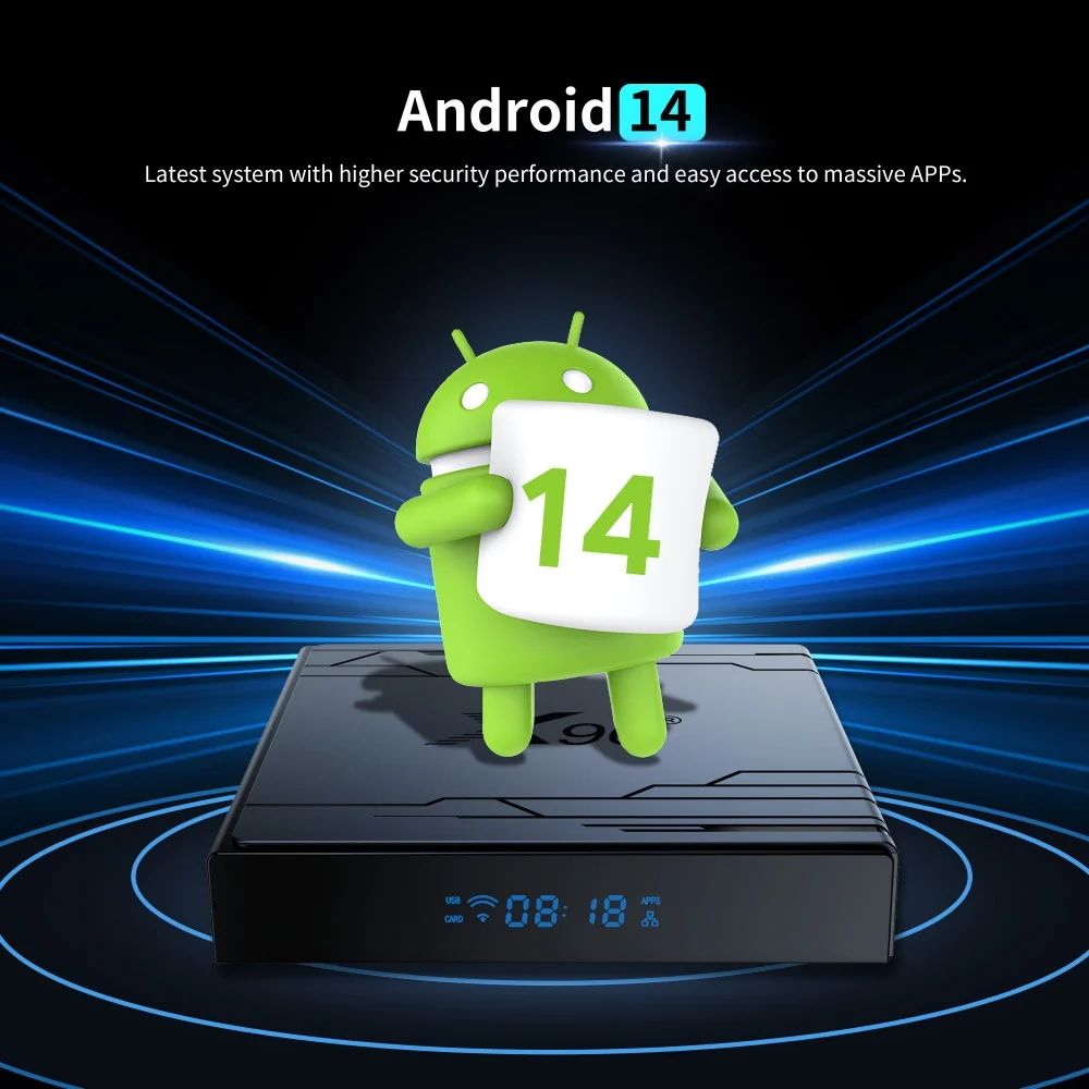 Фото X96 Android 14, Smart TV Box Amlogic S905Y5 HDR10 + 4K WIFI6 BT5.X, медиаплеер, телеприставка X96 nex №5