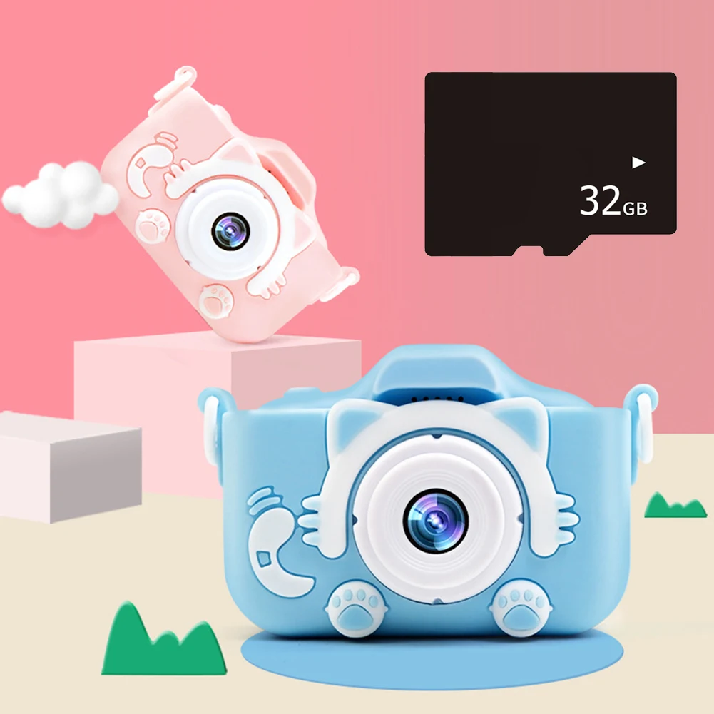 

Мультяшная мини цифровая фото многофункциональная камера для малышей портативная детская камера для селфи игрушка USB зарядка для детей Под...