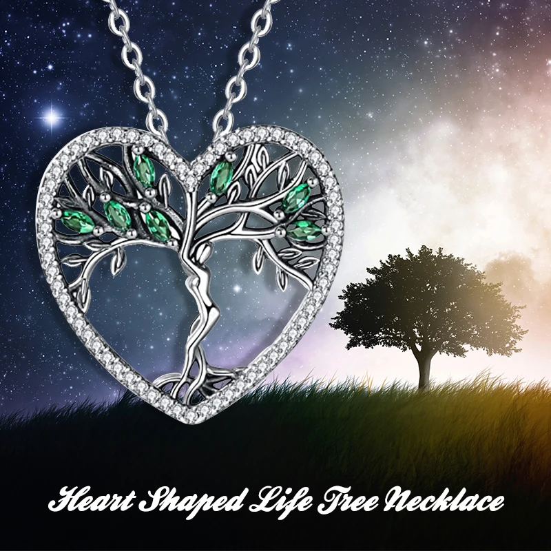Модное ожерелье в форме дерева жизни сердца мужская и женская подвеска ювелирные