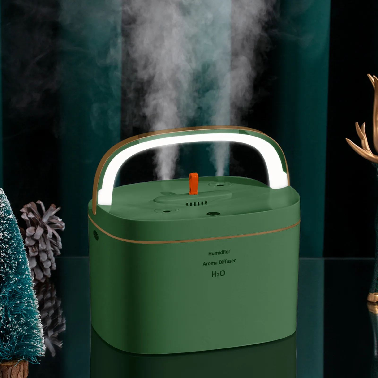 

Humidifiers For Bedroom Baby Usb With Colorful Light Large Capacity 1.8L Cool Mist Humidifier For Car And Office ,Plants