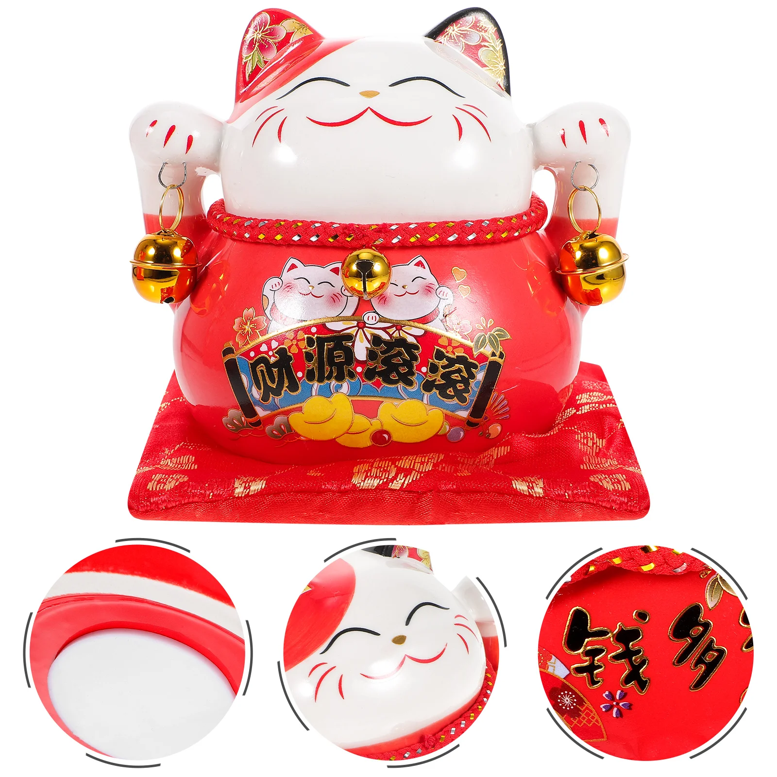 

Bank Cat Piggy Saving Money Lucky Ceramicpot Japanese Manekineko Figurine Decorative Kids Pots Shui Opening Fortune Business