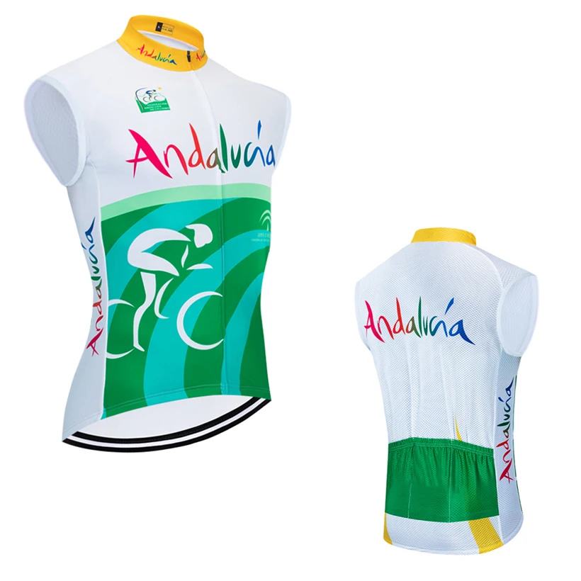 

New Andalucia Cycling Windbreaker Jersey Men Bike Vest Maillot Ropa Ciclismo Pro Bicycl Tshirt Clothing