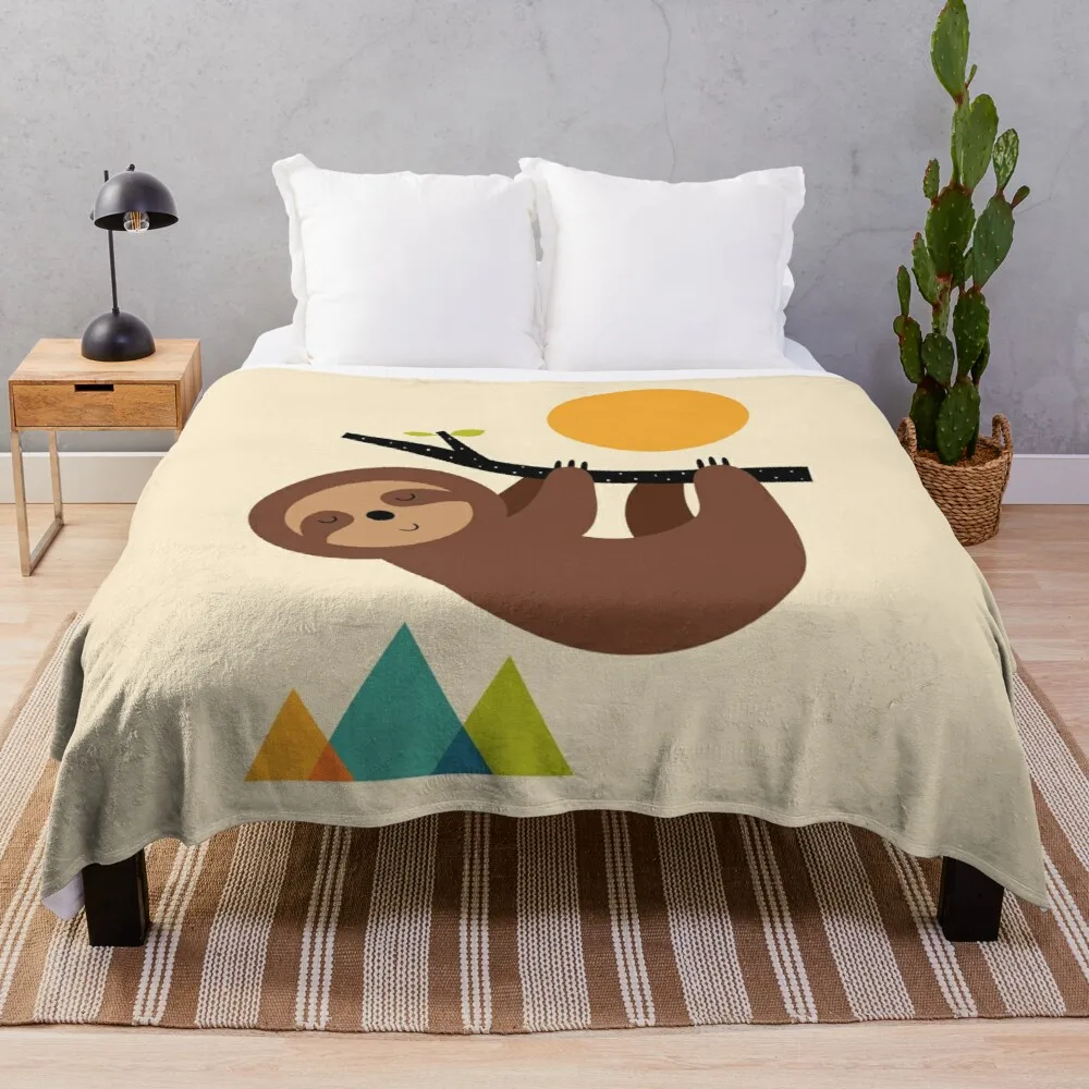 

Keep Calm And Live Slow Throw Blanket Summer blanket luxury brand blanket Blanket for sofa