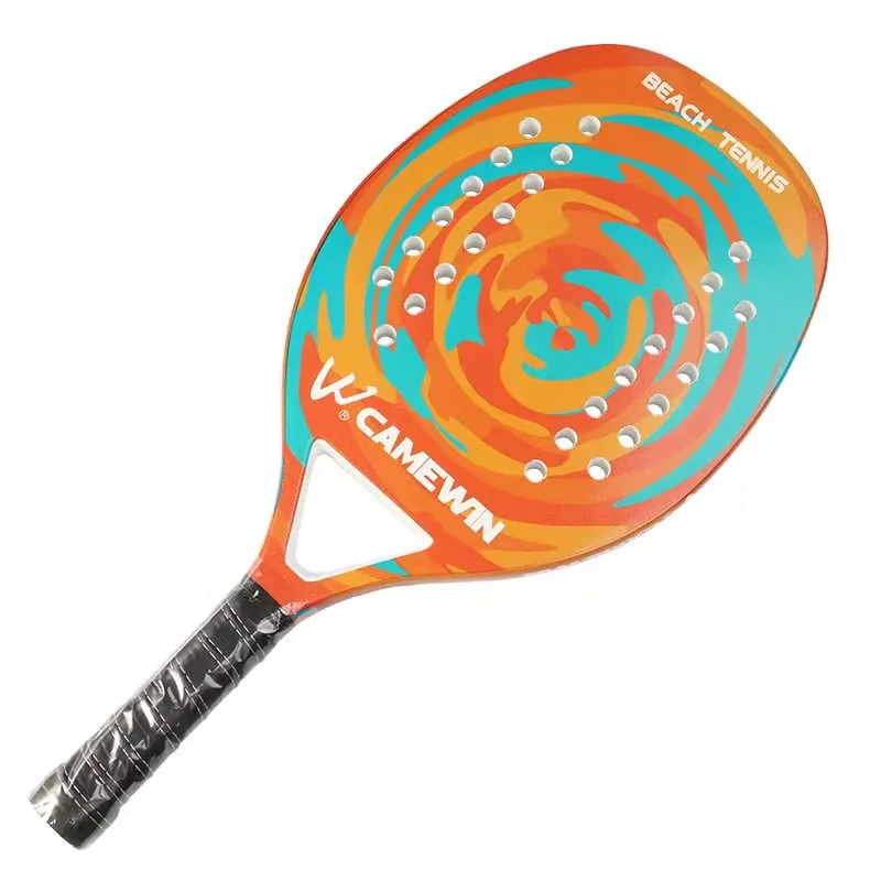 2022 New Carbon Professional Carbon Beach Tennis Racket Paddle Soft EVA Friction Face Raqueta  Professional Padel