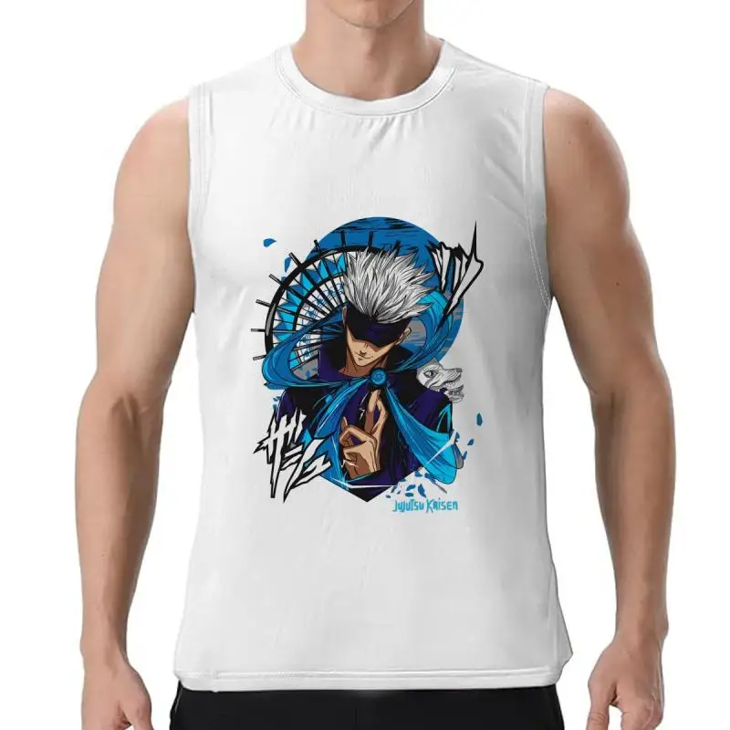 Satoru Gojo Топы на бретелях с принтом для мужчин Fushiguro Megumi Kugisaki Nobara Жилет рисунком