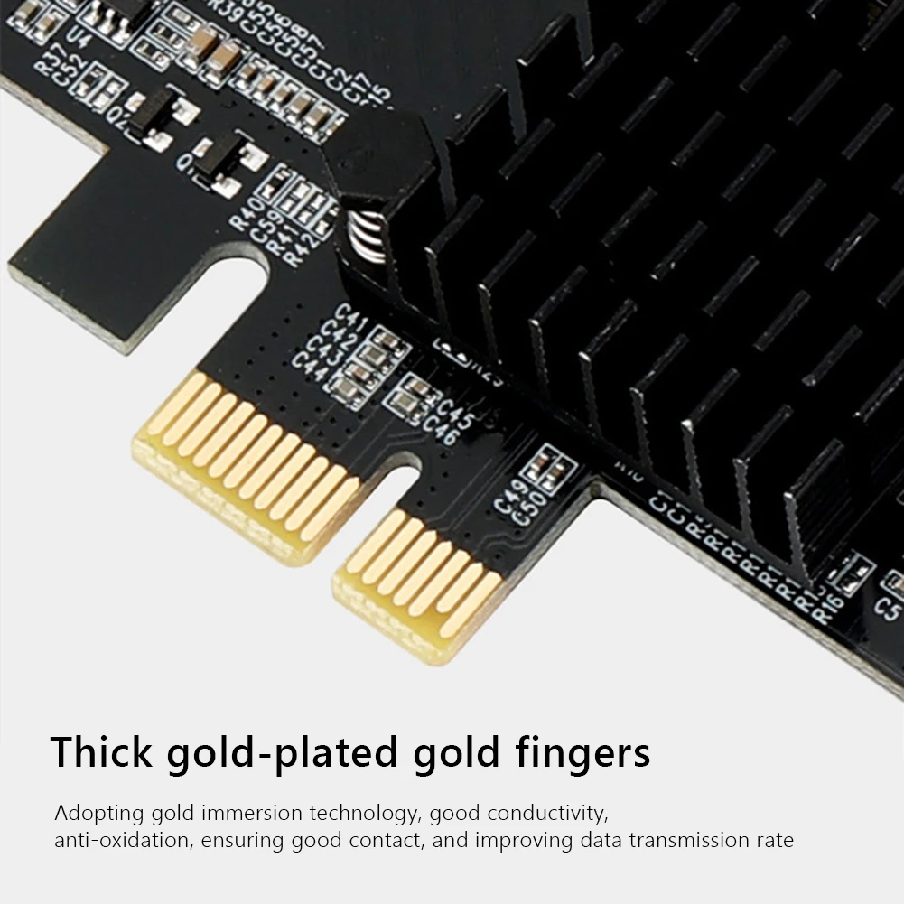 Карта расширения Gold PCIE переходник от 1 до 6 адаптер 4 USB 3 0 Pci Express усилитель