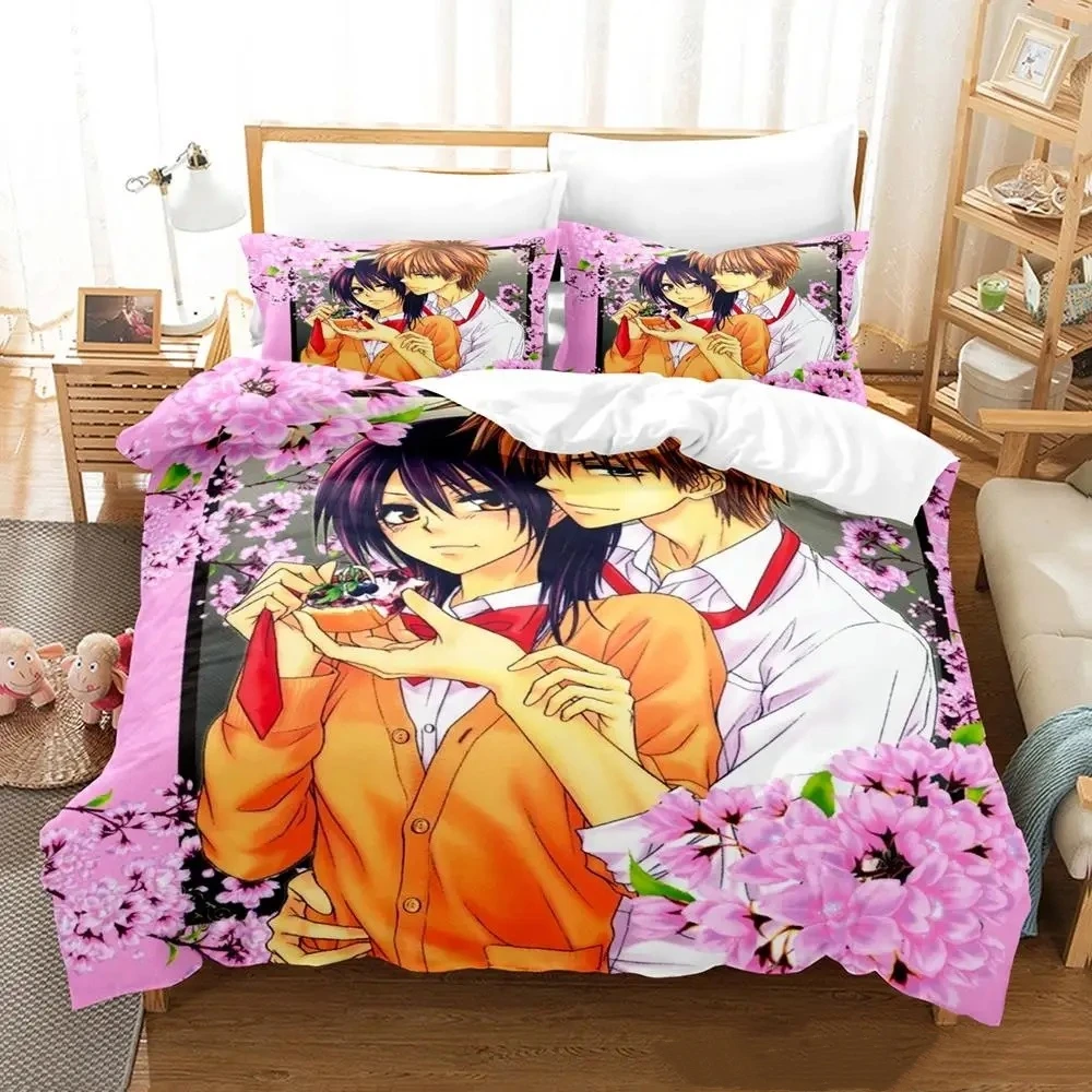 Фото Kawaii New Kaichou Wa Maid-sama Bedding Set Cartoon Anime three-piece set Adult Kid Bedroom Duvetcover Sets 3D camas dormitorio №1