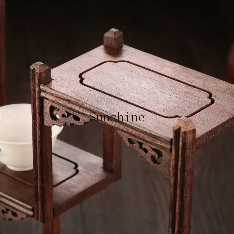 Деревянный чайный сервиз с крыльями курицы маленькая рамка орнаментом павильон