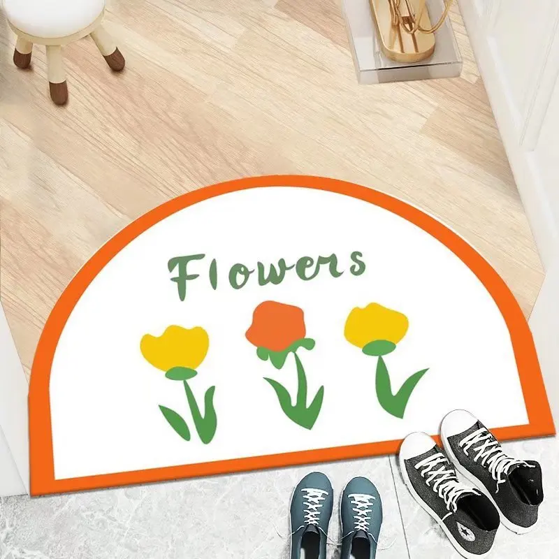 

Коврик для ванной, впитывающий, не скользящий, полукруглая