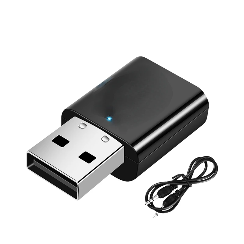 

New Fashion for Car TV Earphone Speaker Aux Bluetooth-Compatible 5.0 Audio Transmitter Receiver 2 In 1 Adapter with 3.5mm Cable