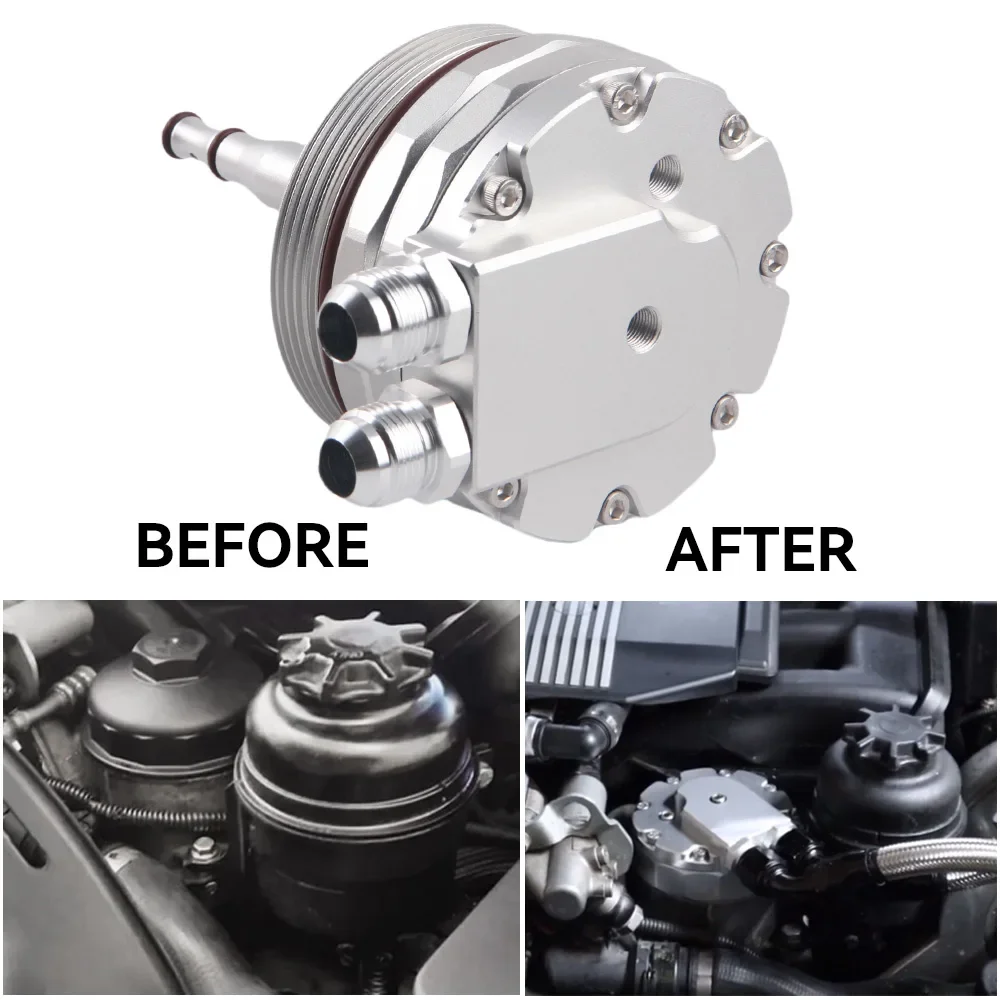 Крышка фильтра масляного радиатора AN10 фитинги и 2 порта датчика для BMW M52 M54 M56 E46 E39