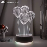 3d led illusion child night light balloon touch sensor remote night lights for kids bedroom decoration balloon lamp gift for kid