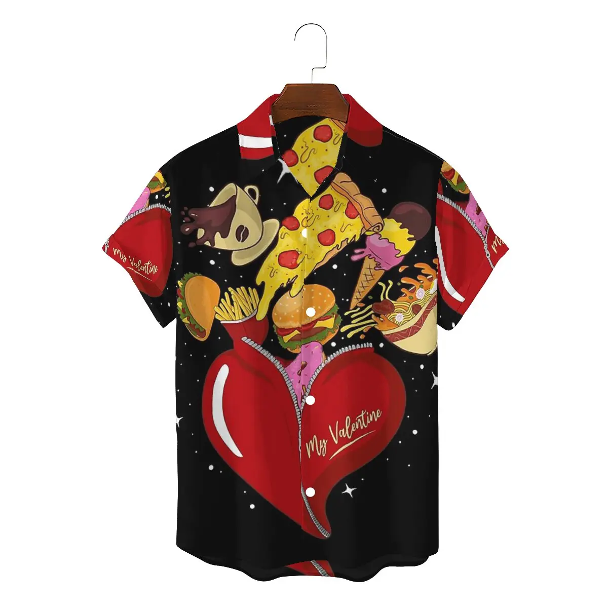 

Open Up My Heart They Are My Dark Base Man's Hawaii Shirts Valentine's Day Square Neck Tops 3D Shirt Humor Top Quality Gift