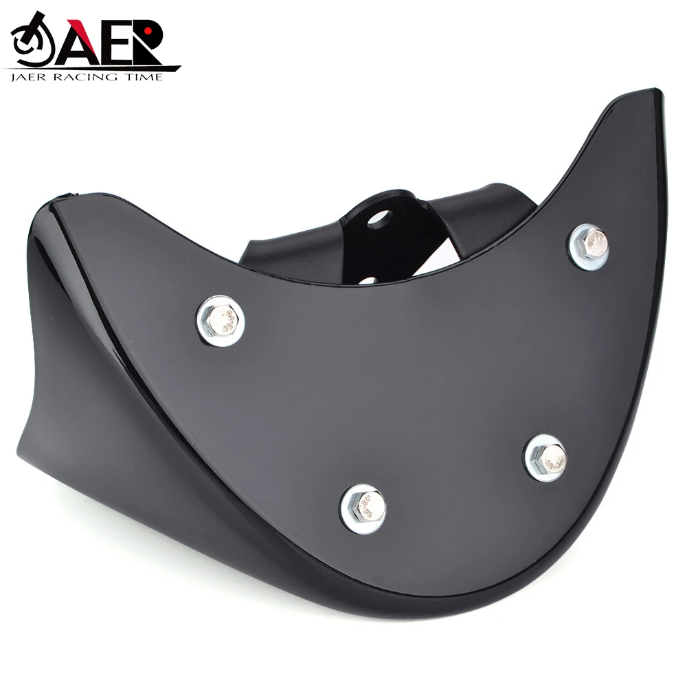 Мотоциклетное брызговик глянцевый черный нижний передний спойлер на подбородок