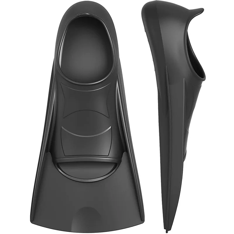 

Swim Training Fins Comfortable Silicone Lap Swimming Short Blade Floating Flippers for Kids Adult Men Women Build Leg Strength
