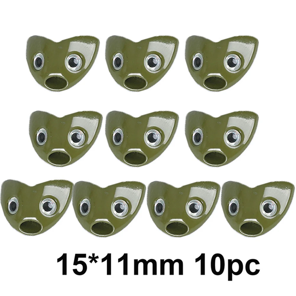 

10pcs Fly Tying Fish Skulpin Head Flier DIY Materials Jig Beads Streamer Fish-Skull Baitfish Head Pesca Iscas Fish Tackle Tools