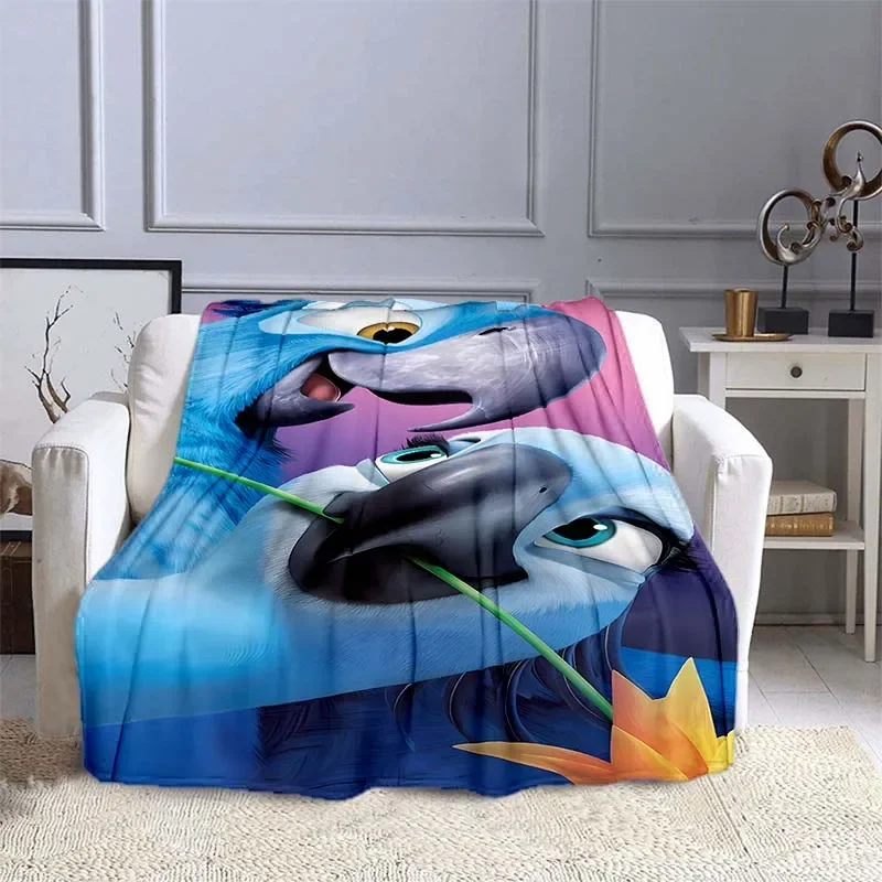 Микрофибра одеяло с принтом попугай MINISO