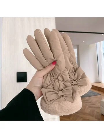 Новые зимние перчатки женские для езды на велосипеде термофлисовые морозостойкие ветрозащитные велосипедные теплые варежки для бега на открытом воздухе