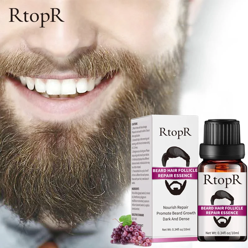 

RtopR Hair Follicle Repair Oil Men Styling Moustache Oil Hair Growth Of Beard Body Hair Eyebrow Care Moisturizing Smoothing 10ml