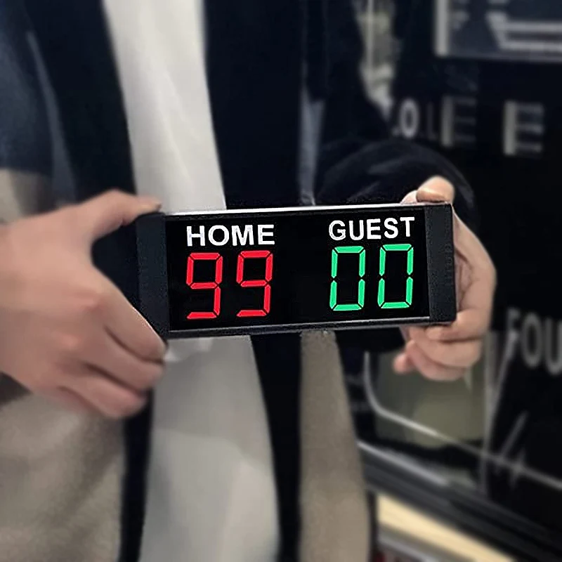Remote Controlled Brightness Adjustable Digital Basketball Score Board LED Display Timer Portable Mini Ball Game Scoreboard