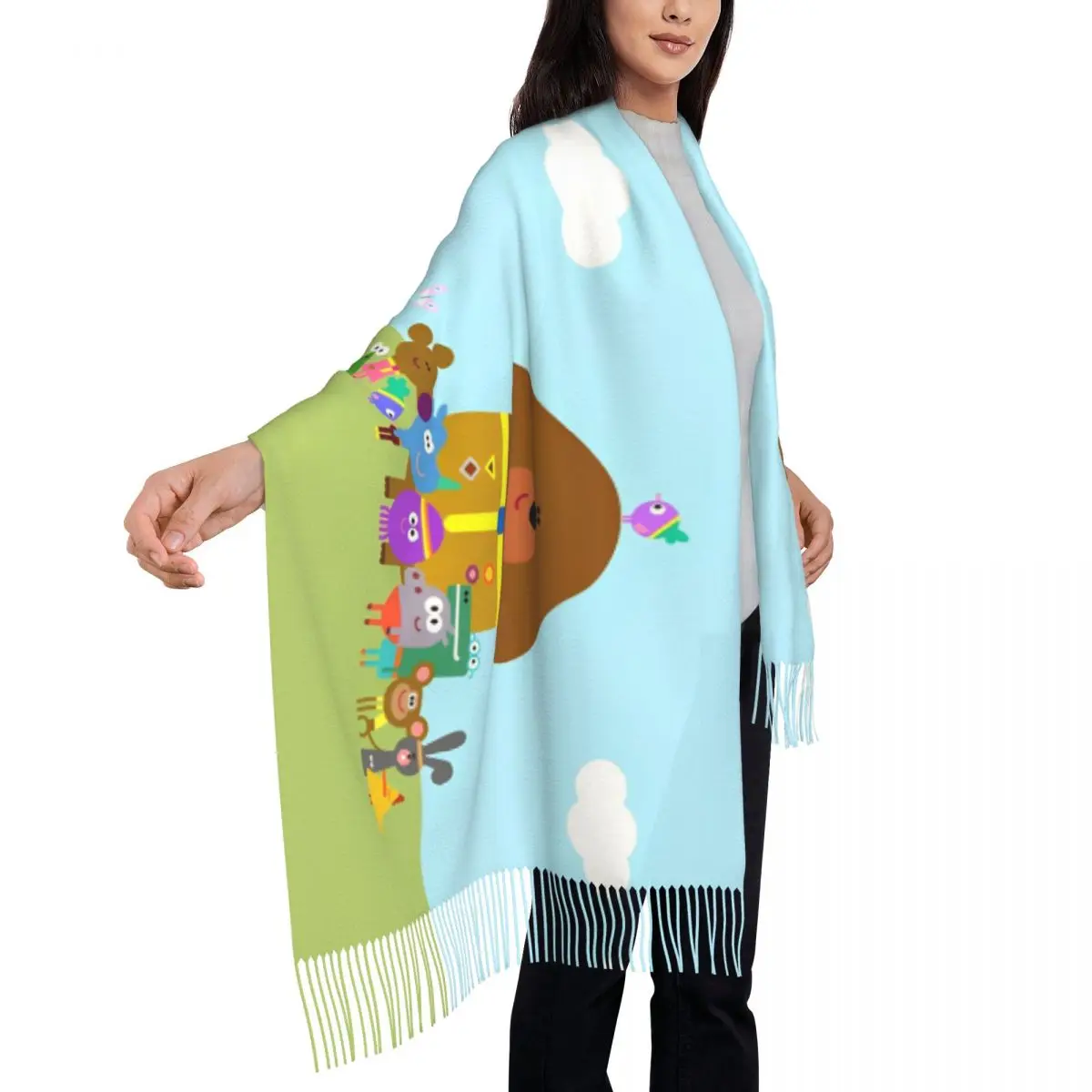 Женский шарф с кисточкой H-Hey D-Duggees большие мягкие искусственные подарки шарфы из