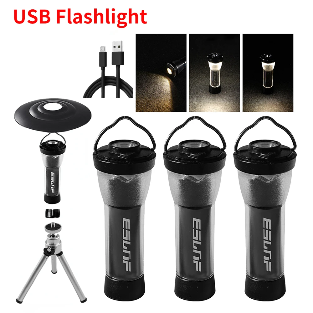 

Portable USB Charging LED Lantern Lamp 3 Modes Waterproof Hanging Outdoor Tent Hiking Camping Light Torch Emergency Flashlight