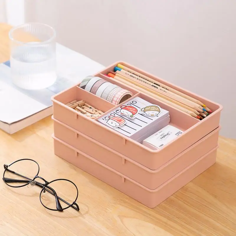 Настольный ящик многоячеечный для хранения лоток многофункциональный